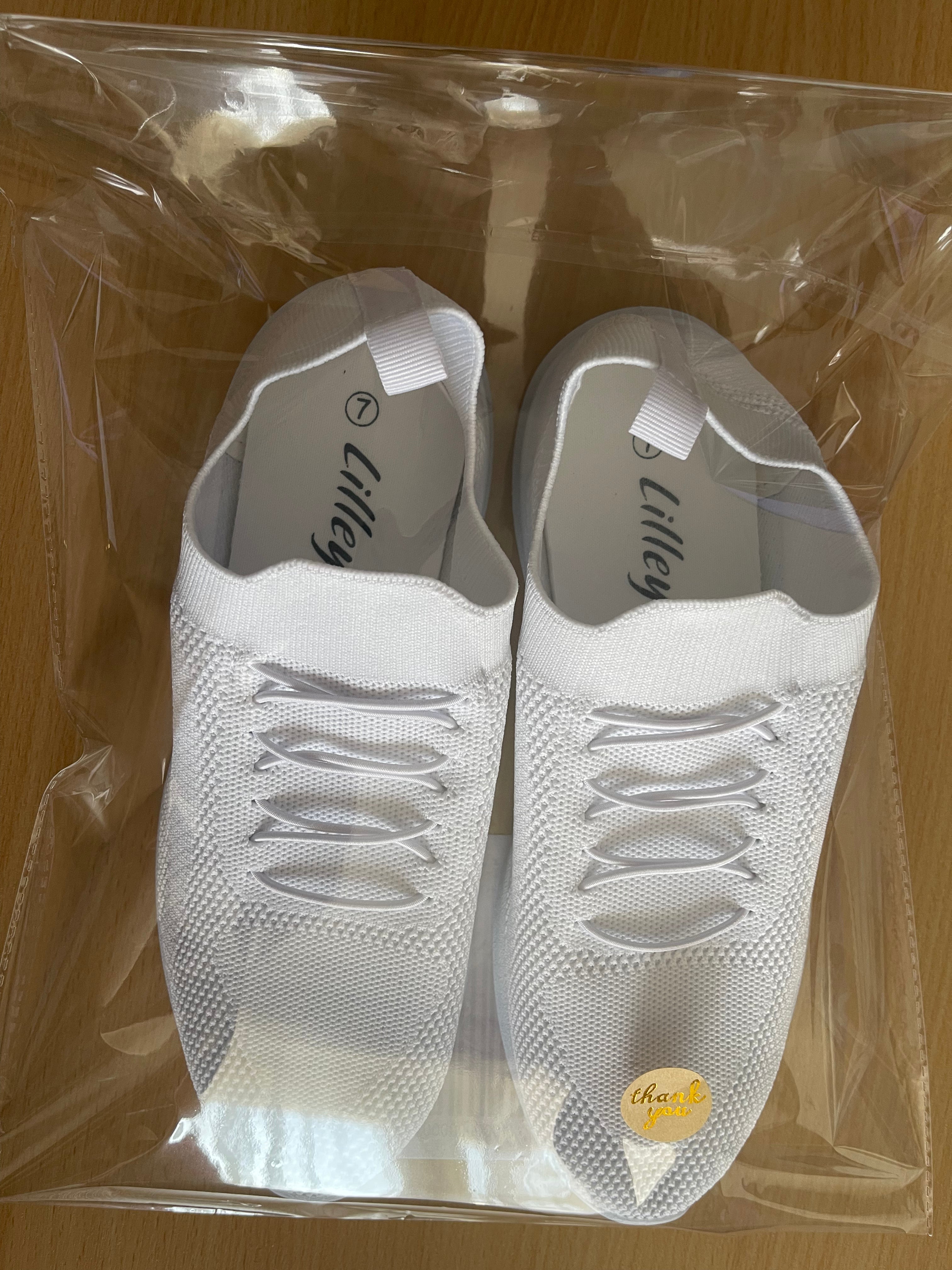Lilley Women's White Knit Trainers UK 7 – New