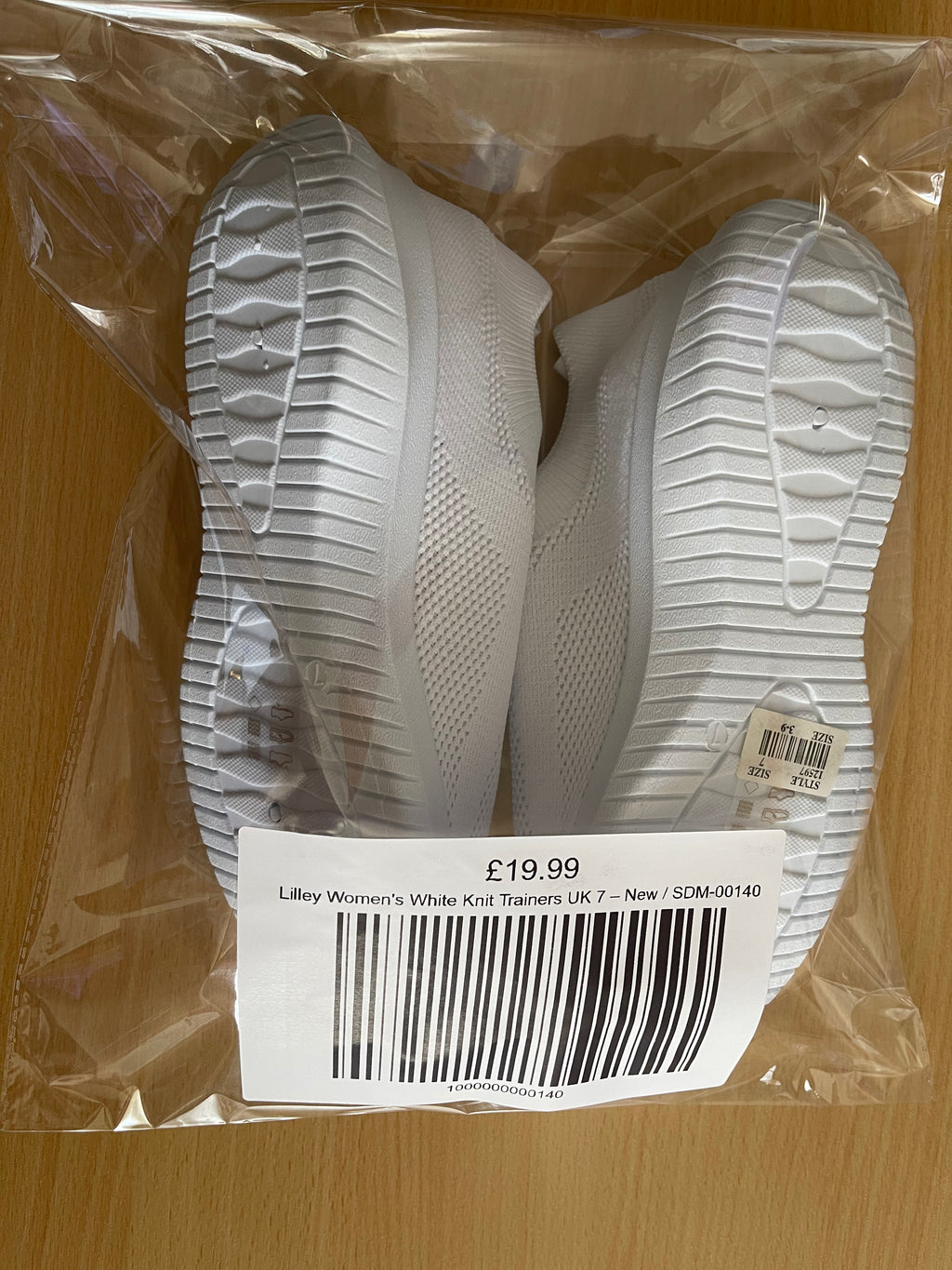 Lilley Women's White Knit Trainers UK 7 – New